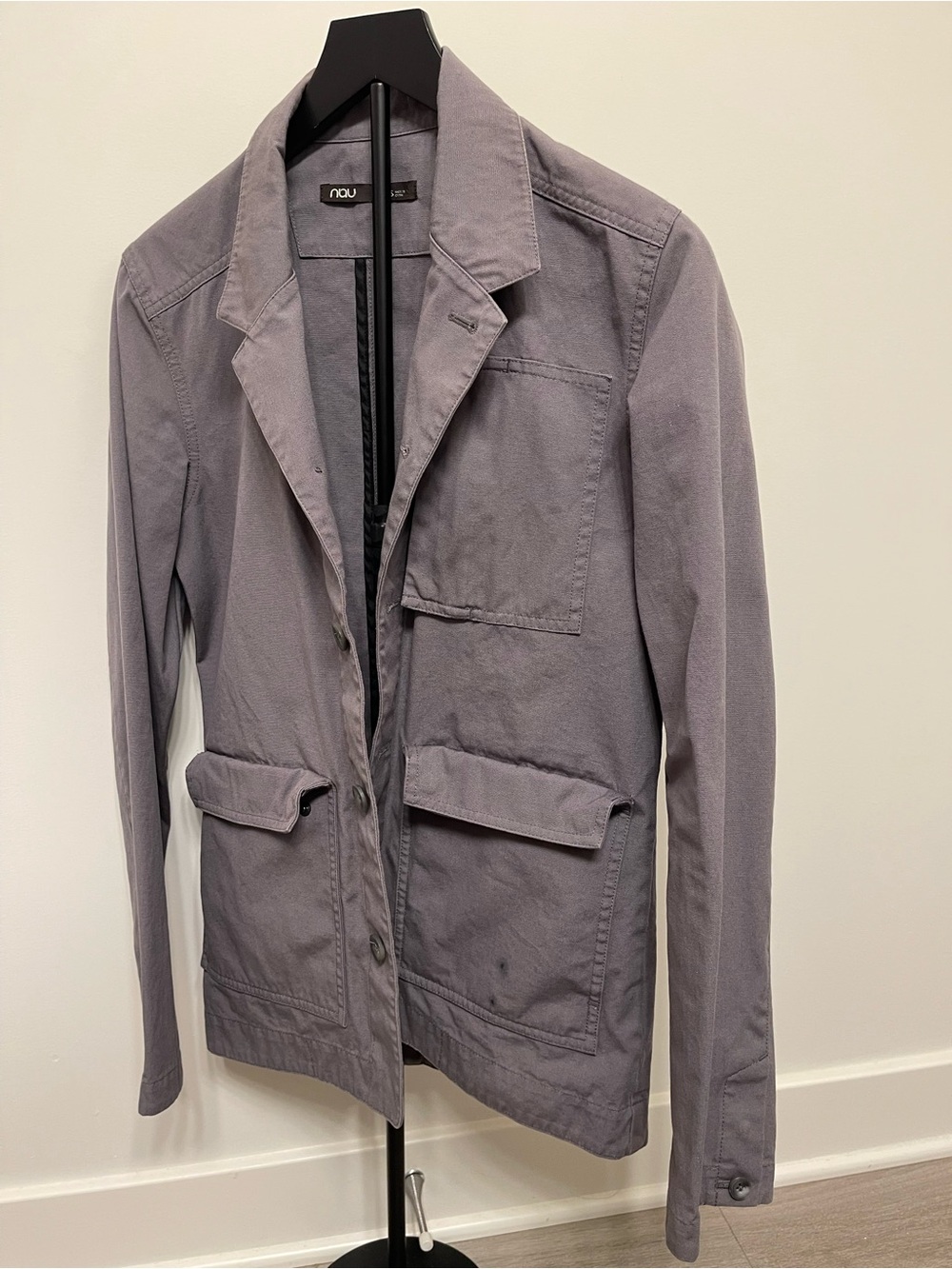 Nau Gray Tailored Utility Blazer size Small - Picture 2 of 8